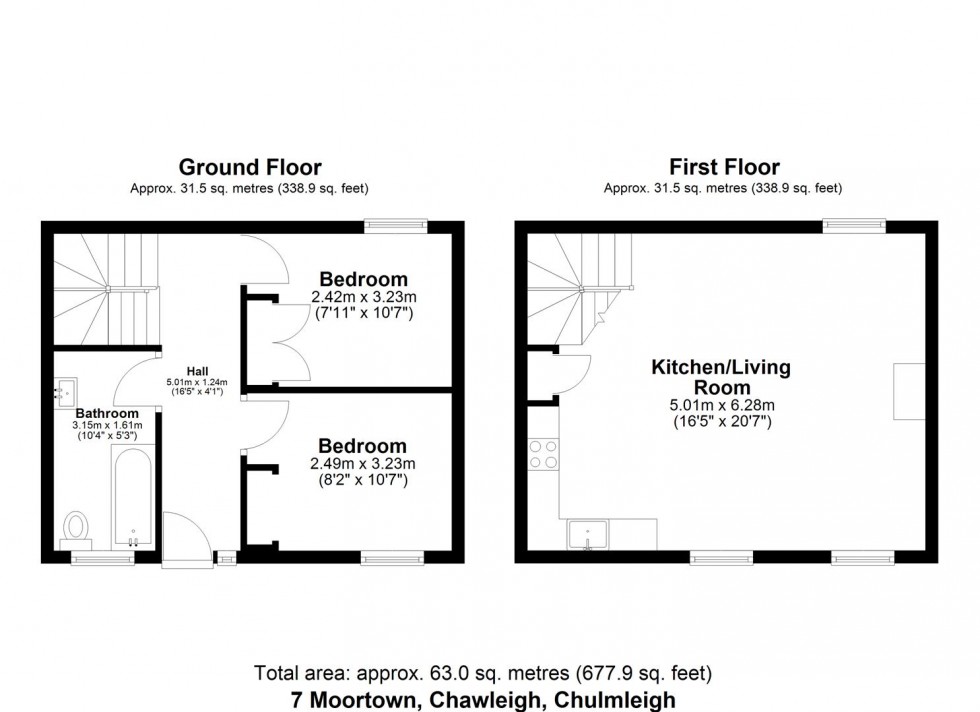 Floorplan for CHAWLEIGH