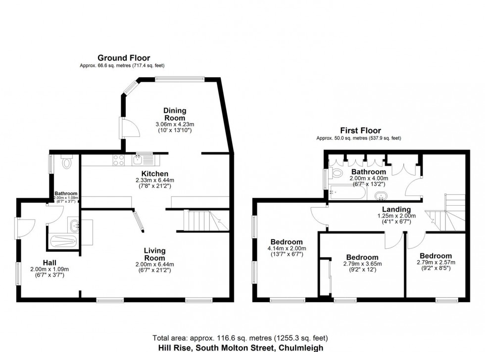 Floorplan for CHULMLEIGH