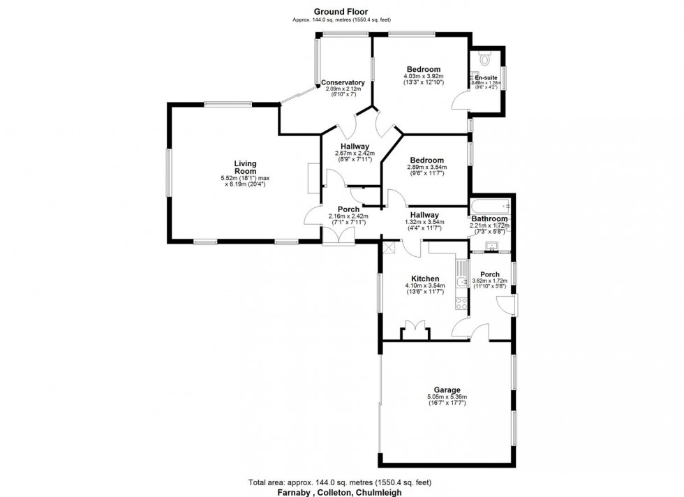 Floorplan for CHULMLEIGH