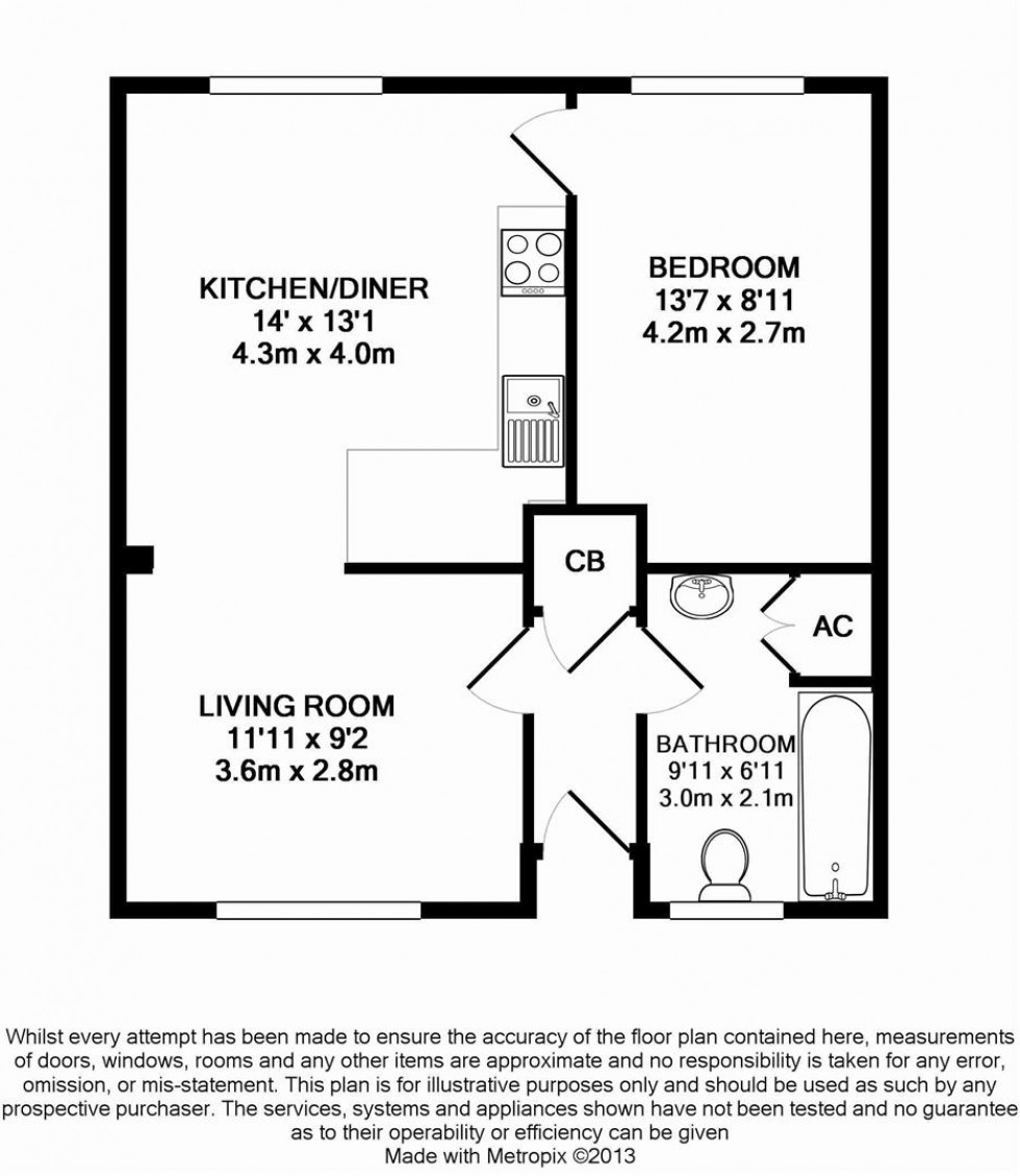 Floorplan for CHAWLEIGH