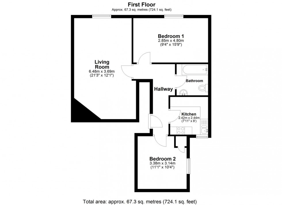 Floorplan for Fore Street, Chulmleigh