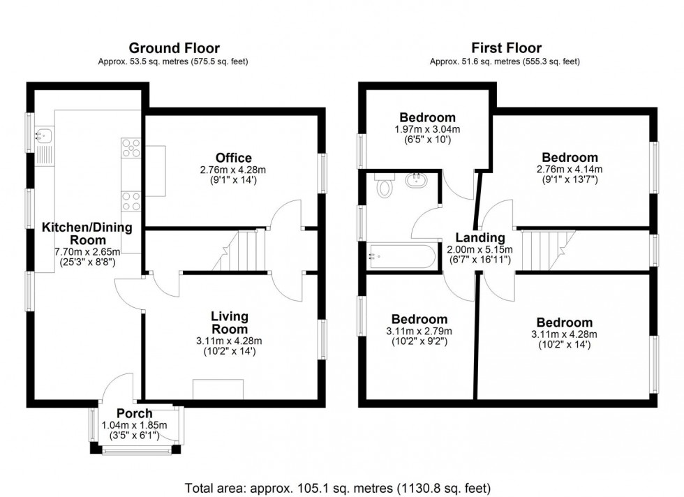 Floorplan for CHAWLEIGH